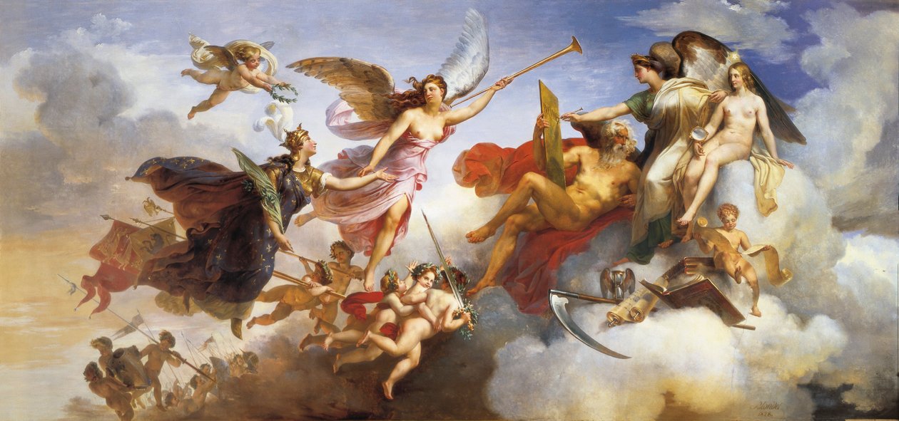 Det segerrika Frankrike vid Bouvines (1214) av Merry Joseph Blondel