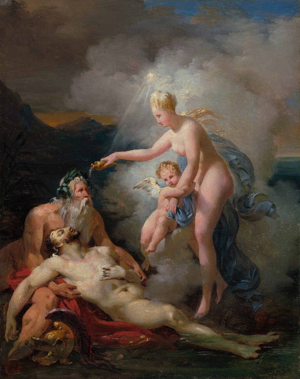 Venus Healing Aeneas, omkring 1820. av Merry Joseph Blondel