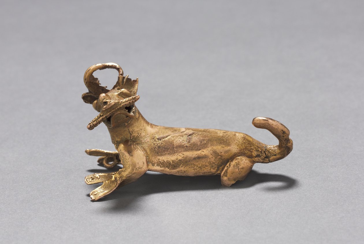 Hänge för rådjur som äter majs, ca. 1000-1550 (gjutet guld) av Mesoamerican Mesoamerican