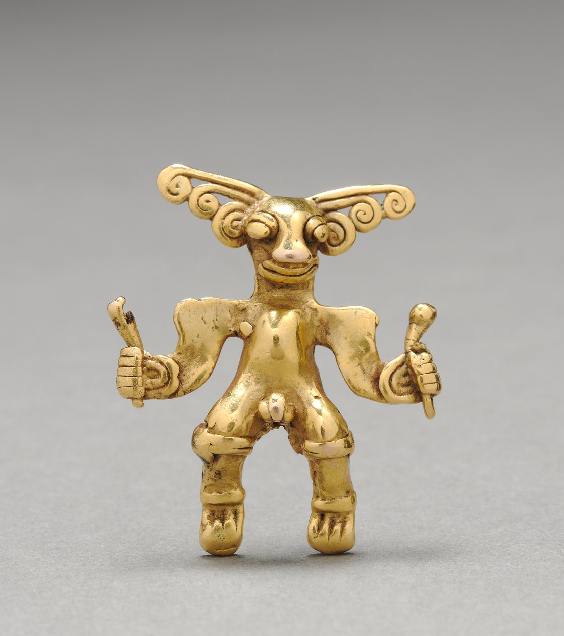 Figurhänge, c. 1000-1550 (gjutet guld) av Mesoamerican Mesoamerican