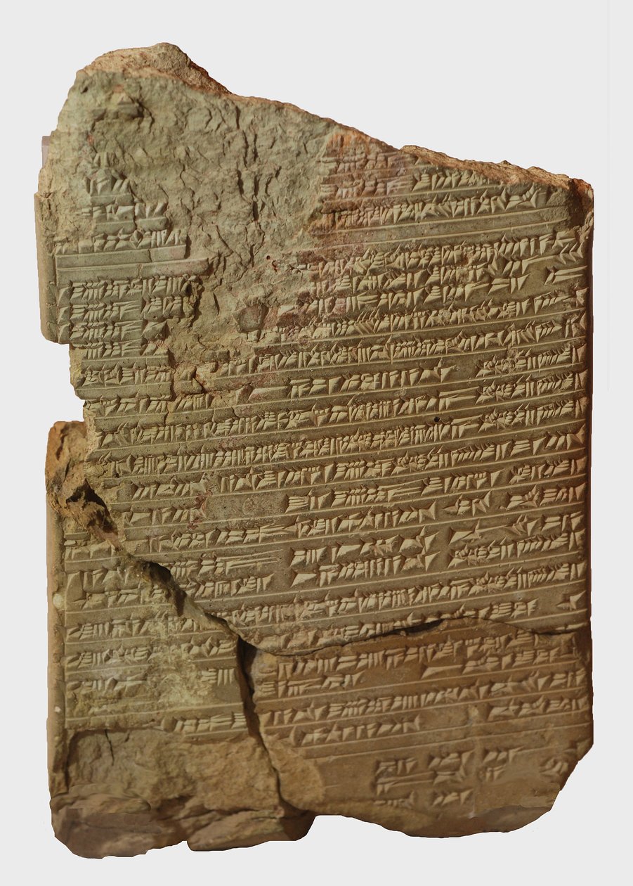 Cuneiform tablet med medicinska recept, Ninveh (lera) av Mesopotamian