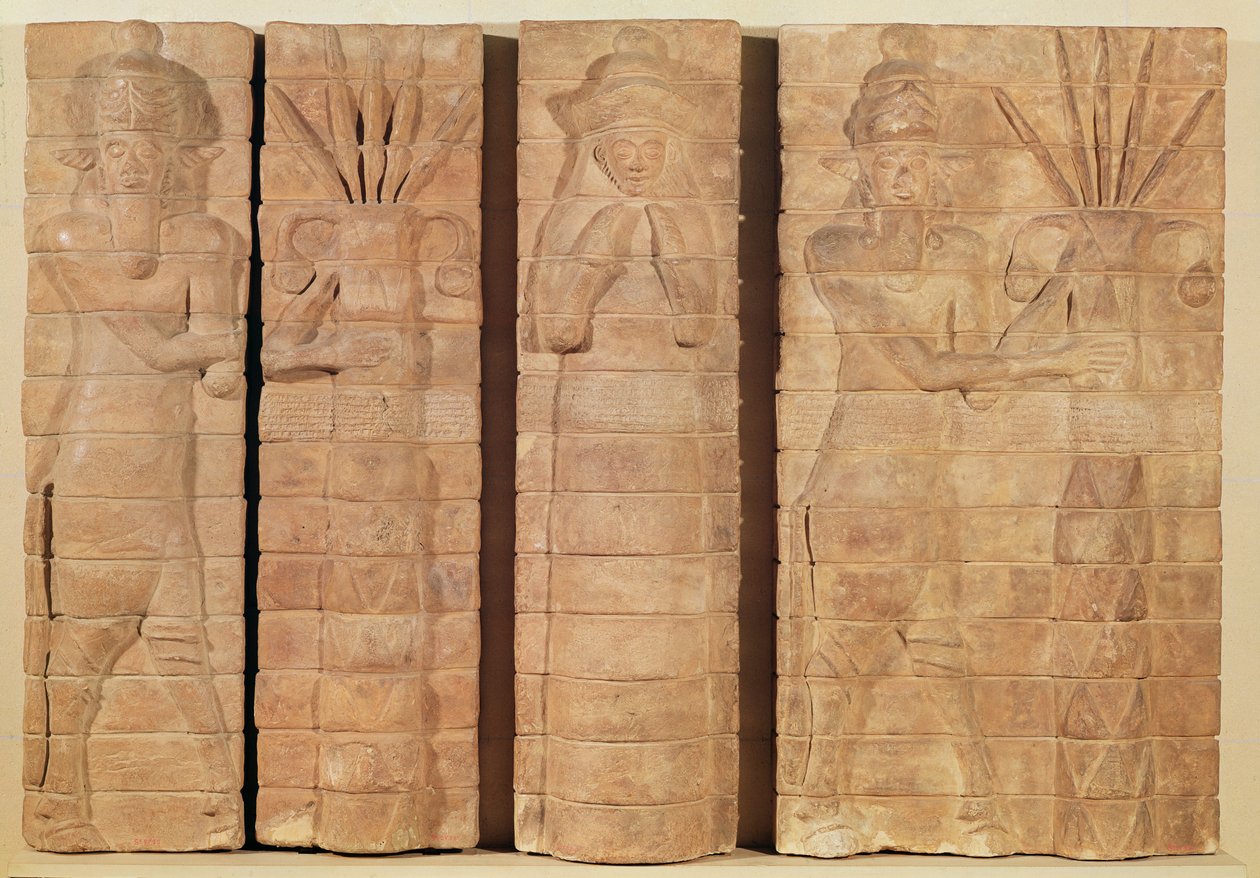 Sektion av en vägg med inskriptioner av Kutir-Nahhunte och Shilak-Inshushinak, från Susa, c.1150 f.Kr. av Mesopotamian