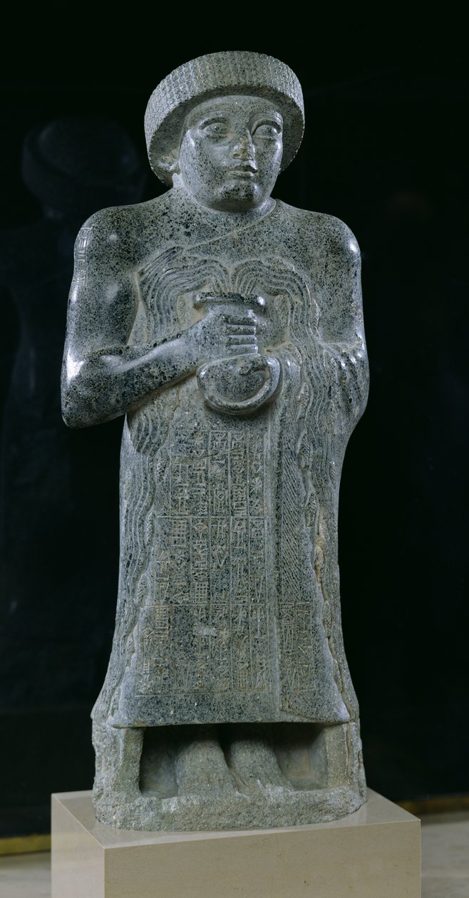 Staty av Prins Gudea, ca 2150 f.Kr. (diorit) av Mesopotamian