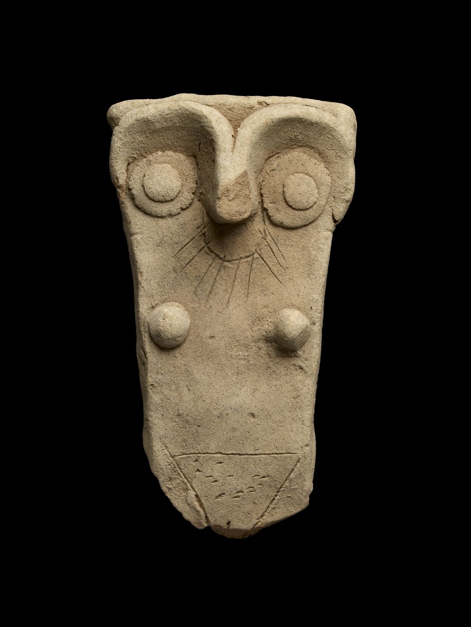 Handtag från en kruka som använts som modergudinna, tidig dynasti III (bränd lera) av Mesopotamian