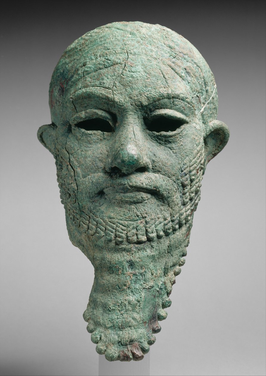 Huvud för en linjal, c.2300–2000 f.Kr. (kopparlegering) av Mesopotamian Mesopotamian