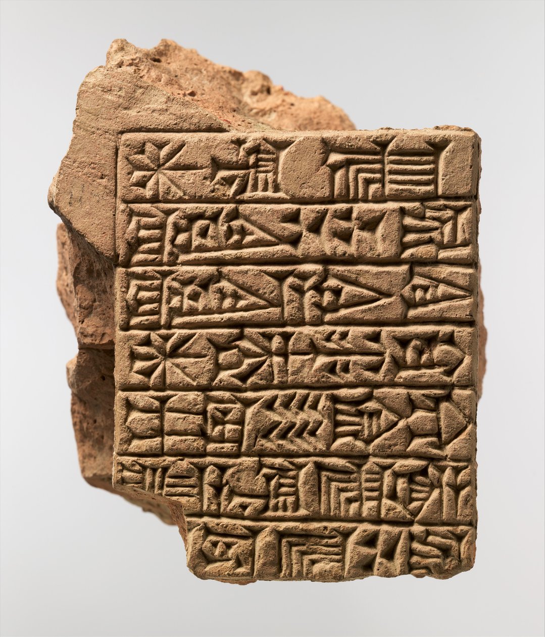 Kassite inskriven tegelsten med sumerisk dedikationsinskription av Adad-shuma-usur, ca 1216–1187 f.Kr. (keramik) av Mesopotamian Mesopotamian
