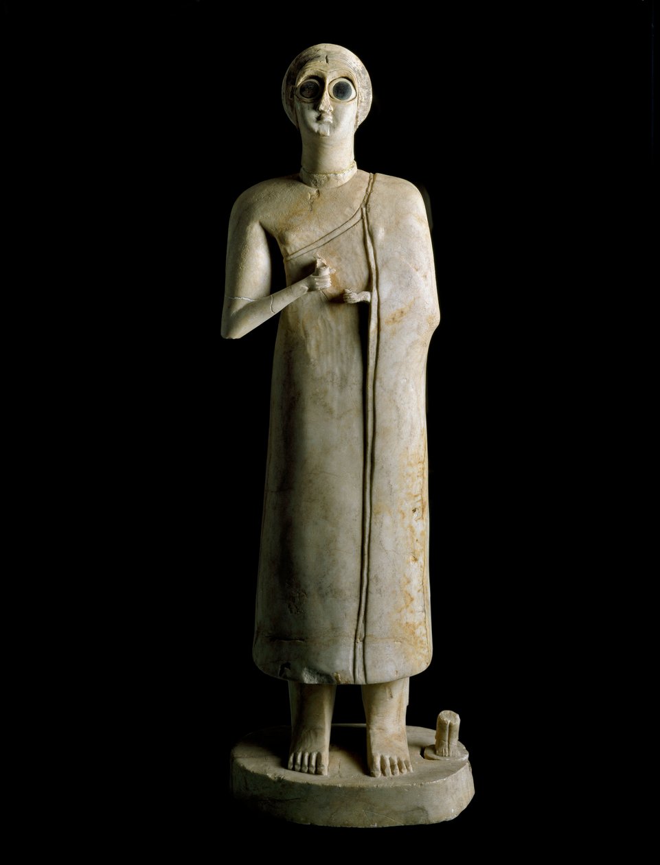 Mesopotamisk konst: statyett av kvinna eller gudinna. Terrakotta, 3:e årtusendet f.Kr. Från Tell Asmar (Ehnunna i Mesopotamien) Sön. 59 cm Museum of Bagdad, Irak av Mesopotamian Mesopotamian