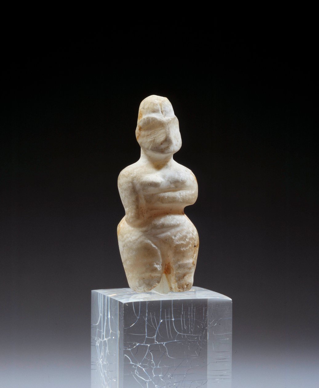 Mesopotamien: kvinnlig alabasterstatyett från nekropolen Tell es Sawwan. 5800-5500 f.Kr. Paris, Louvren av Mesopotamian Mesopotamian