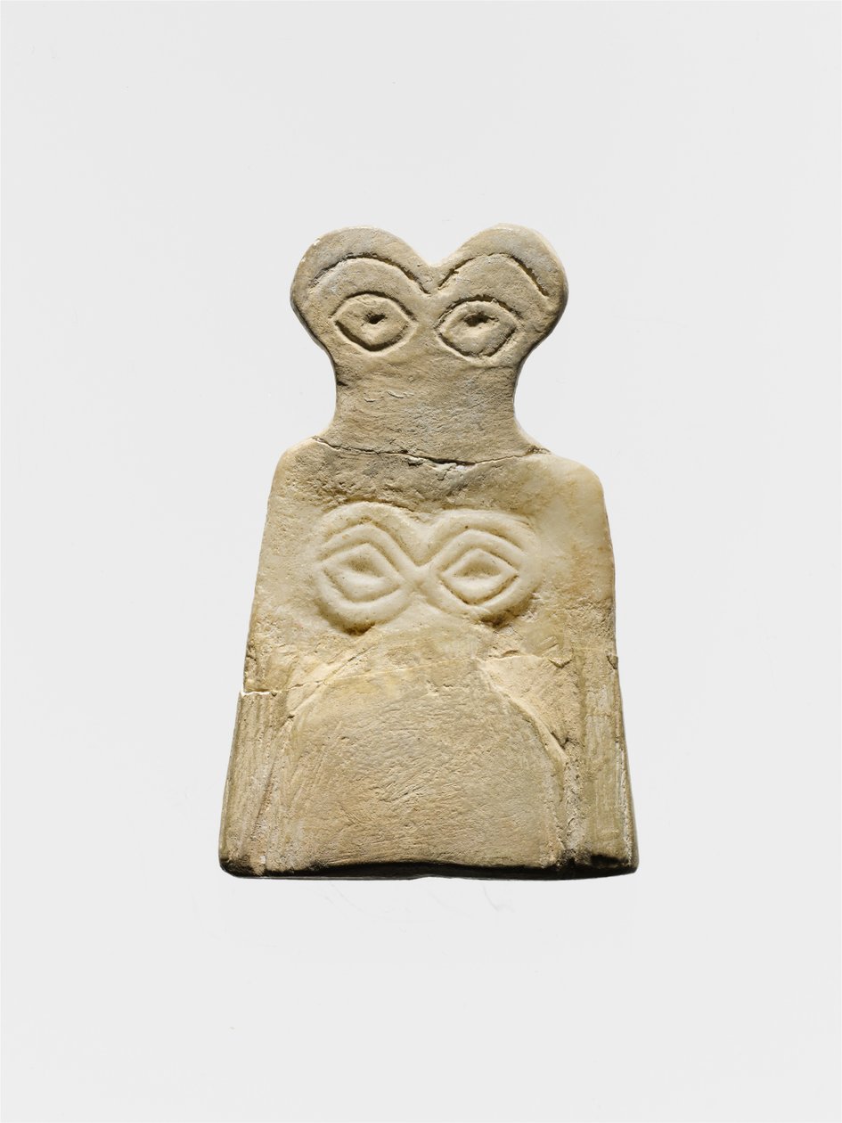Mellan Uruk ögonidol, ca 3700-3500 f.Kr. (gipsalabast) av Mesopotamian School