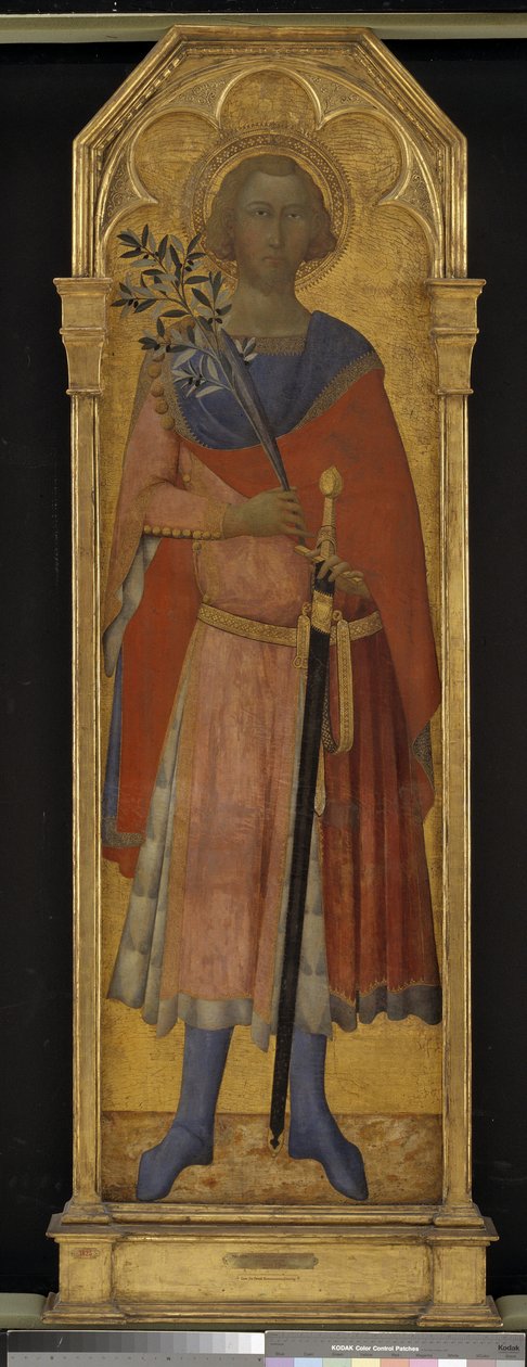 St Victor av Siena av Mesteren for Palazzo Venezia Madonna