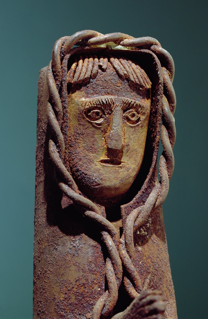 Ljusstake med en Jesusfigur (metall) (detalj 229281) av Mexican School