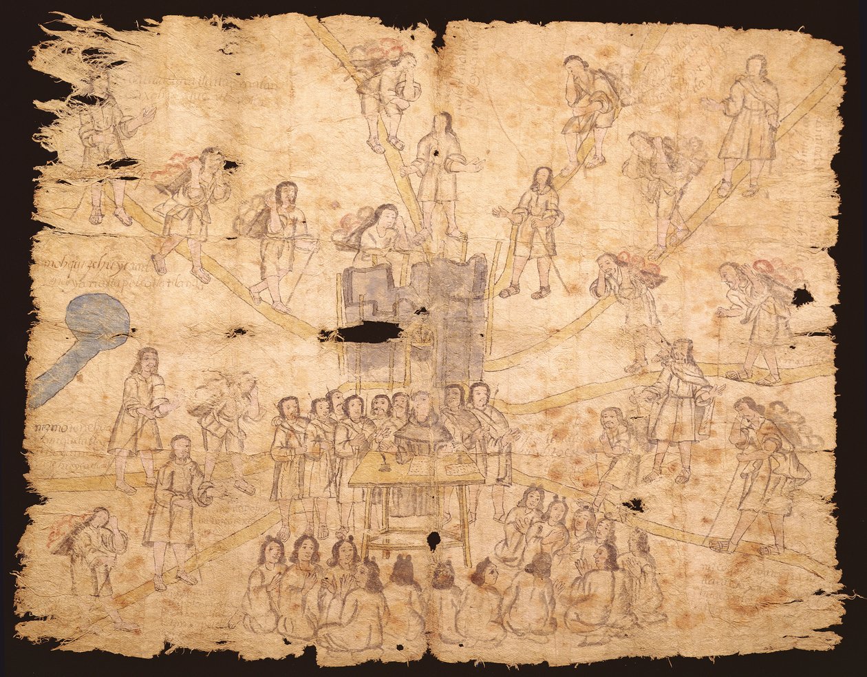 Codex San Pedro Atlapolco (bläck & wc på papper) av Mexican School