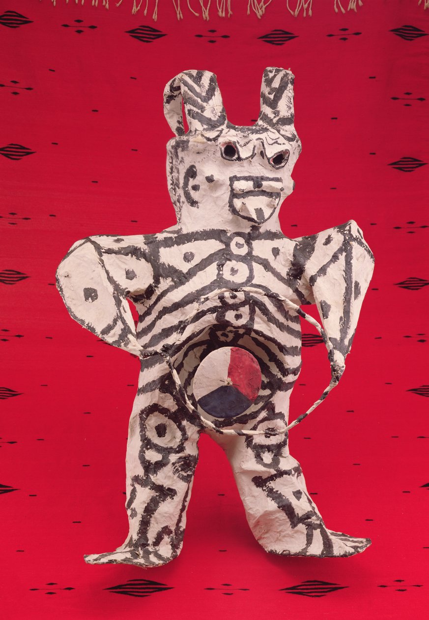 Day of the Dead-figuren, från Oaxaca (papier mache) av Mexican School