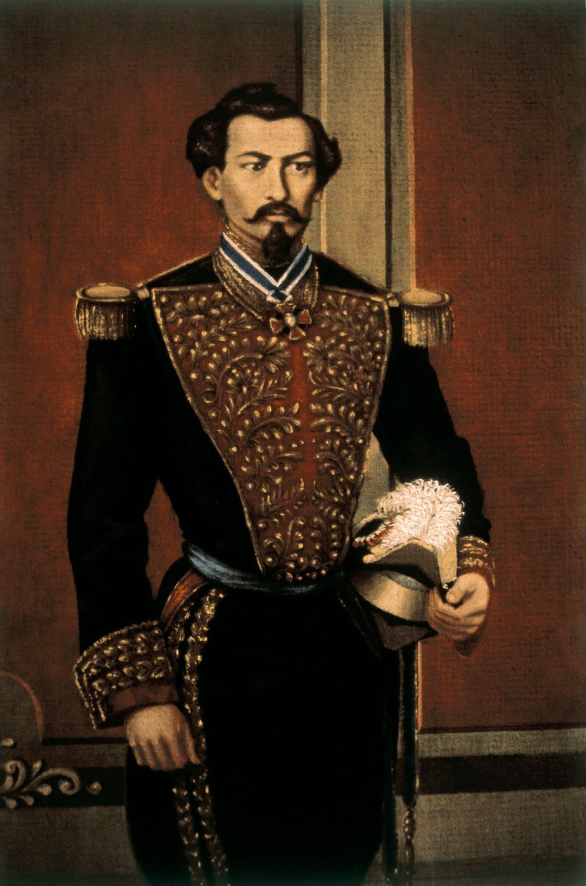 Porträtt av Miguel MIRAMON (1831-1867), mexikansk general och politiker (olja på duk) av Mexican School