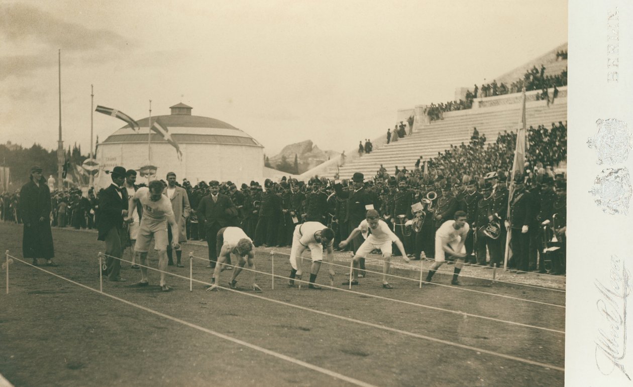 Olympic Games, 1896; preparation for the 100-meter race av Meyer Albert
