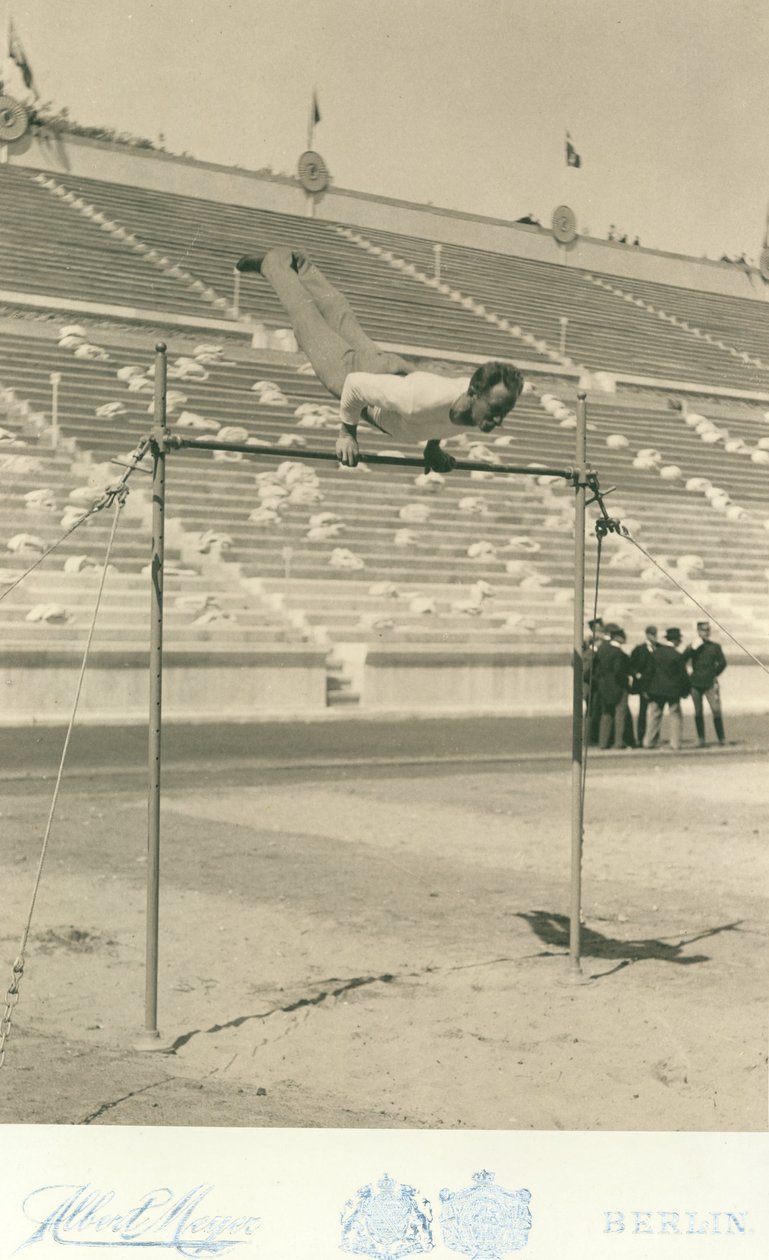 Olympic Games, 1896; the athlete Herman Weingartner, horizontal bar champion av Meyer Albert