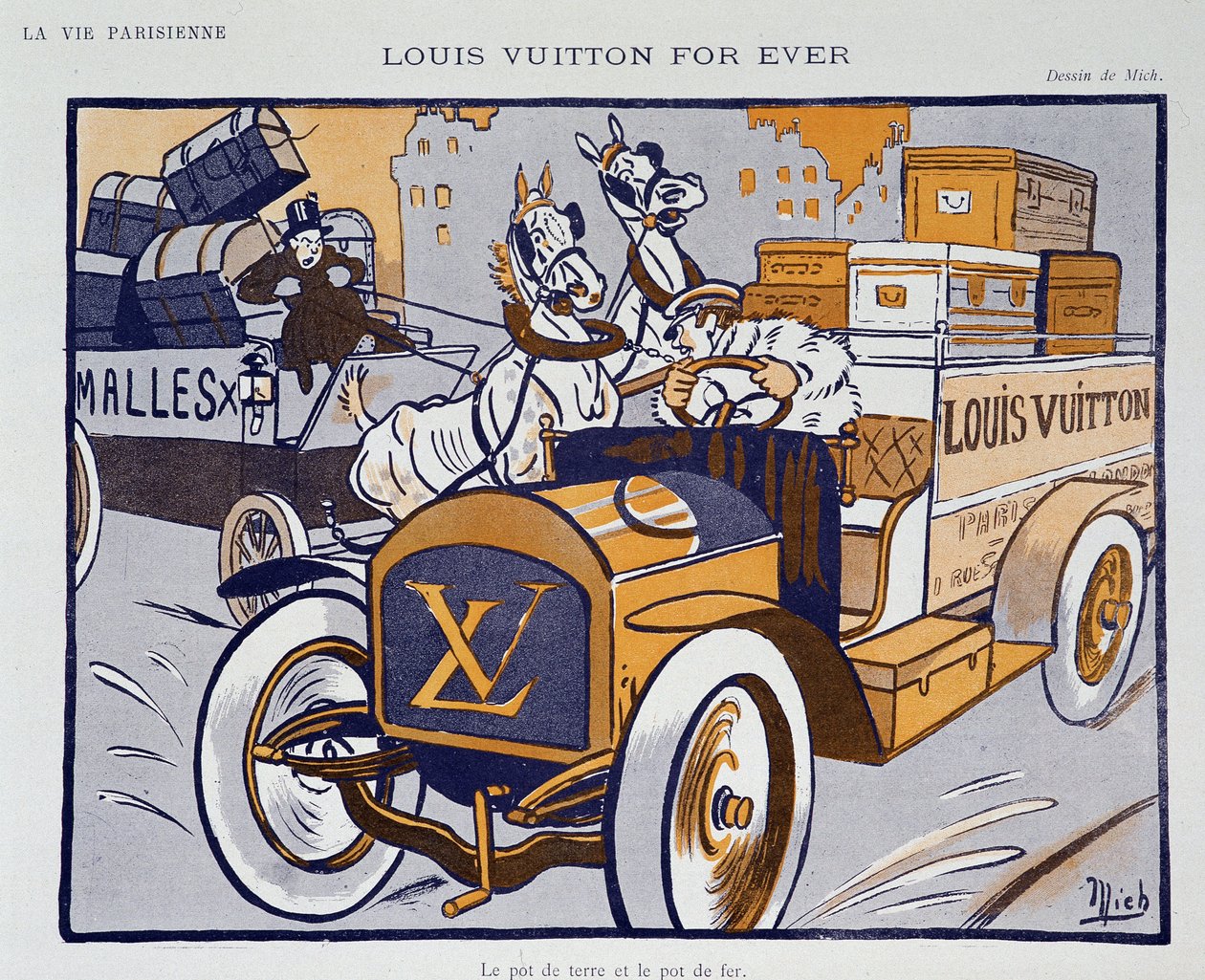 Reklam för Louis Vuitton av Mich (Michel Liebeaux av Mich