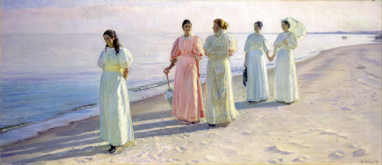 A stroll on the beach av Michael Peter Ancher
