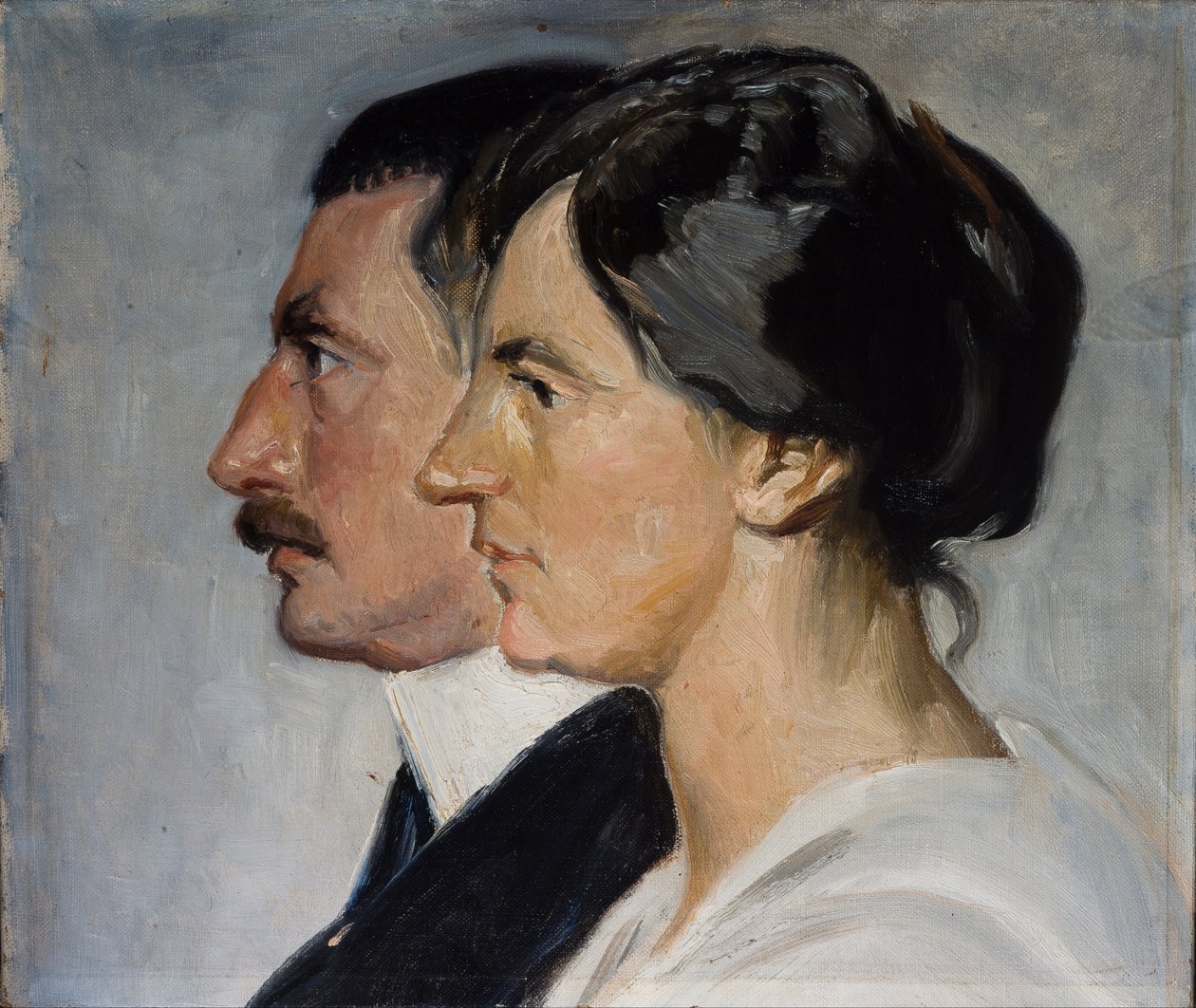 King Christian X and Queen Alexandrine of Denmark av Michael Peter Ancher