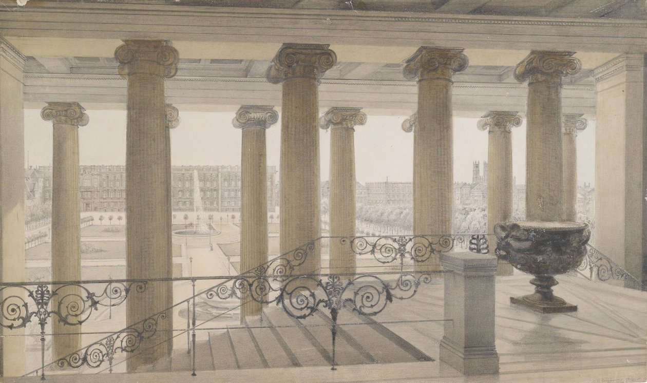Utsikt från Altes -museet till Lustgarten av Michael Carl Gregorovius