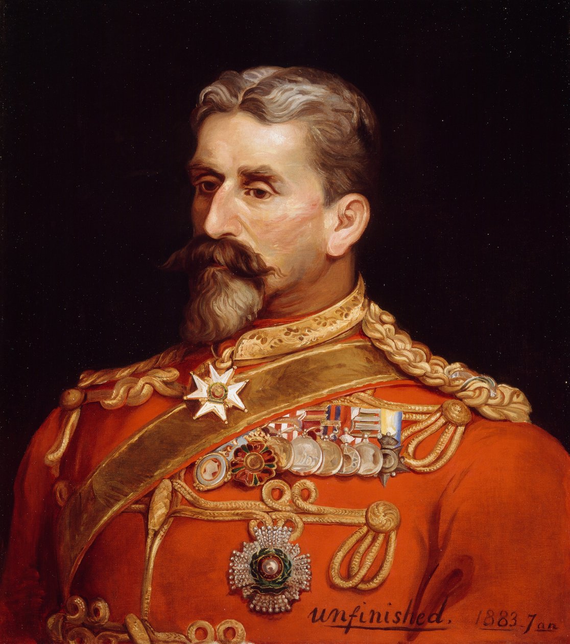 Generalmajor Sir Charles Metcalfe MacGregor KCB CSI CIE (1840-87) som generalkvartermästare Indien, 1883 av Michael Ciardiello