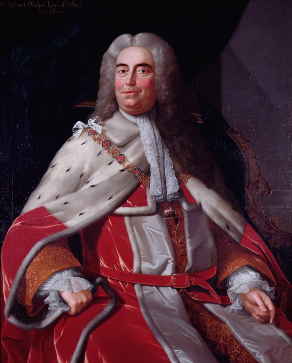 Sir Robert Walpole, Earl of Orford (1676-1745), förste finansminister och finansminister av Michael Dahl