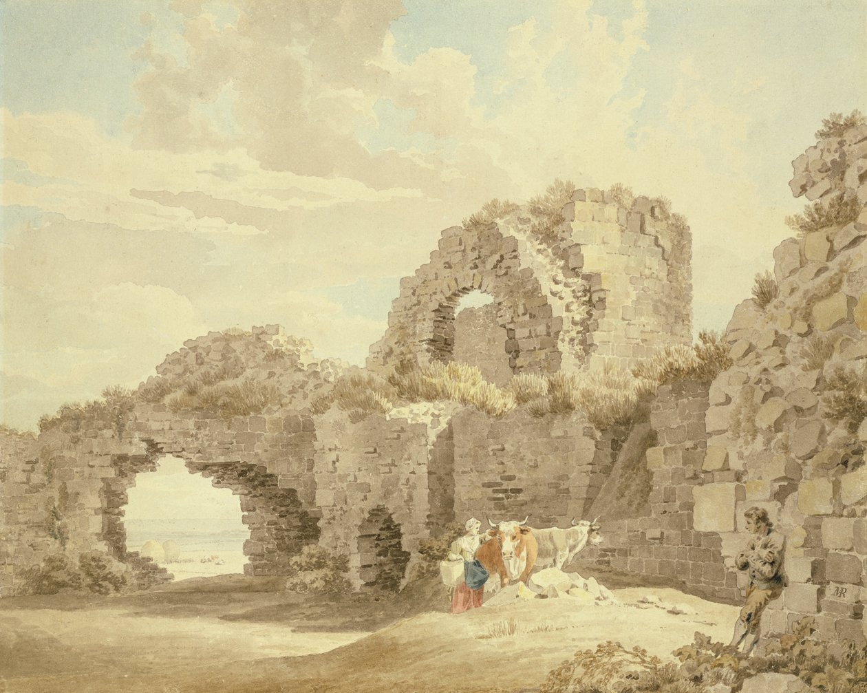 Ruinerna av Pevensey Castle av Michael Rooker