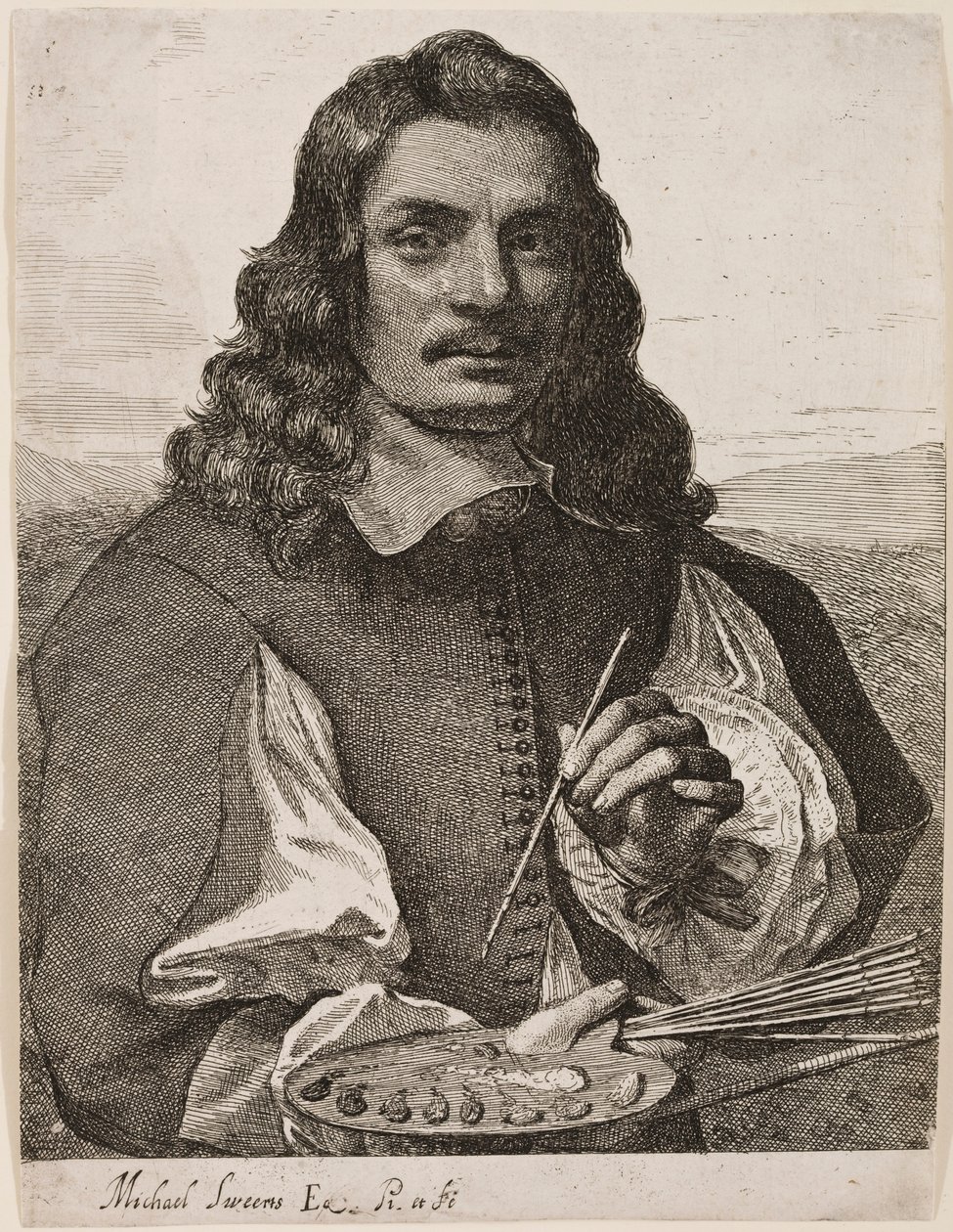 Självporträtt, ca 1656-58 av Michael Sweerts