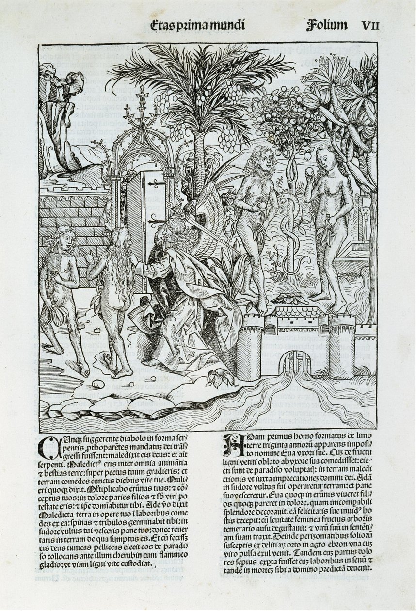 The Expulsion from Paradise av Michael Wolgemut