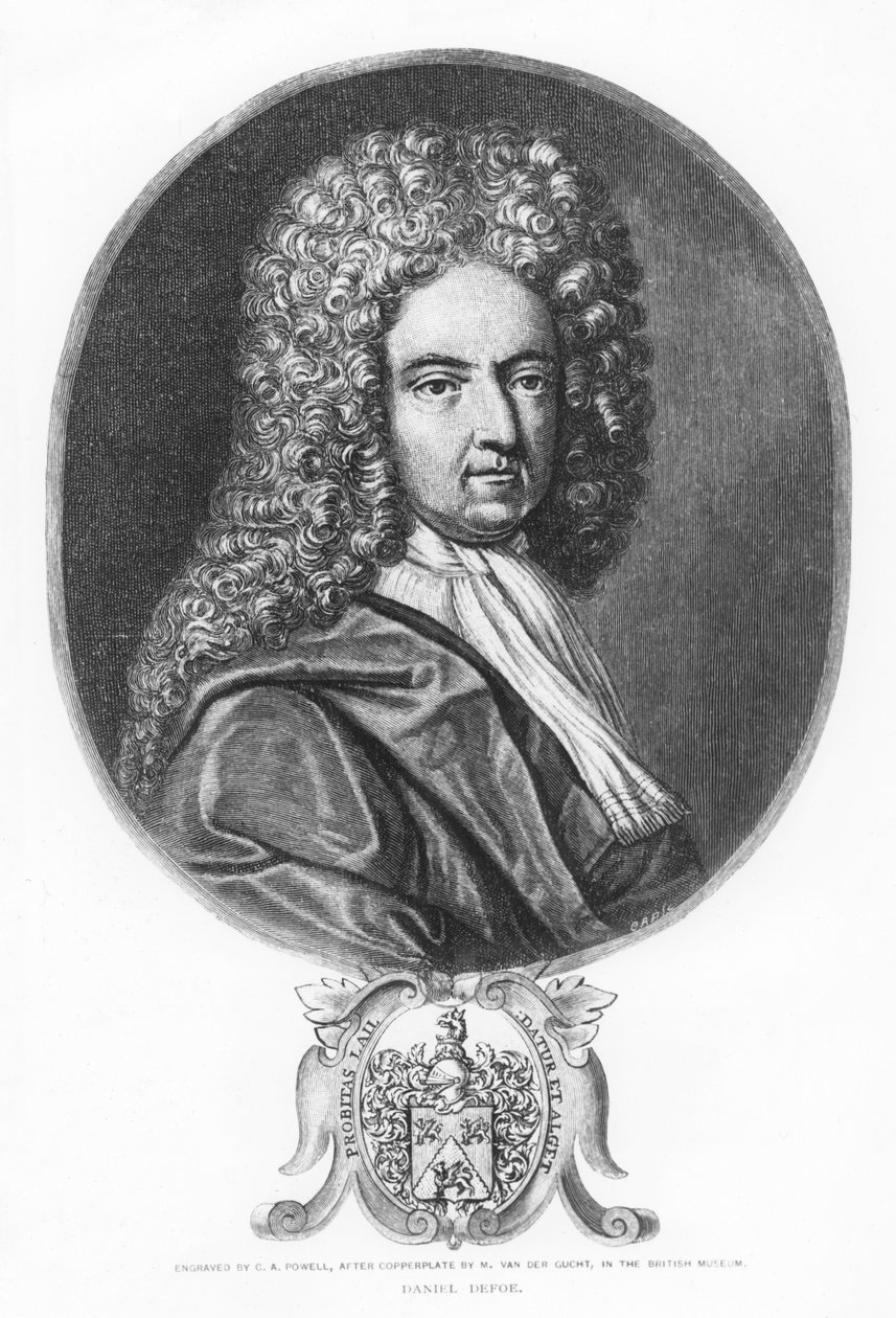 Daniel Defoe, graverad av C. A. Powell av Michael van der Gucht