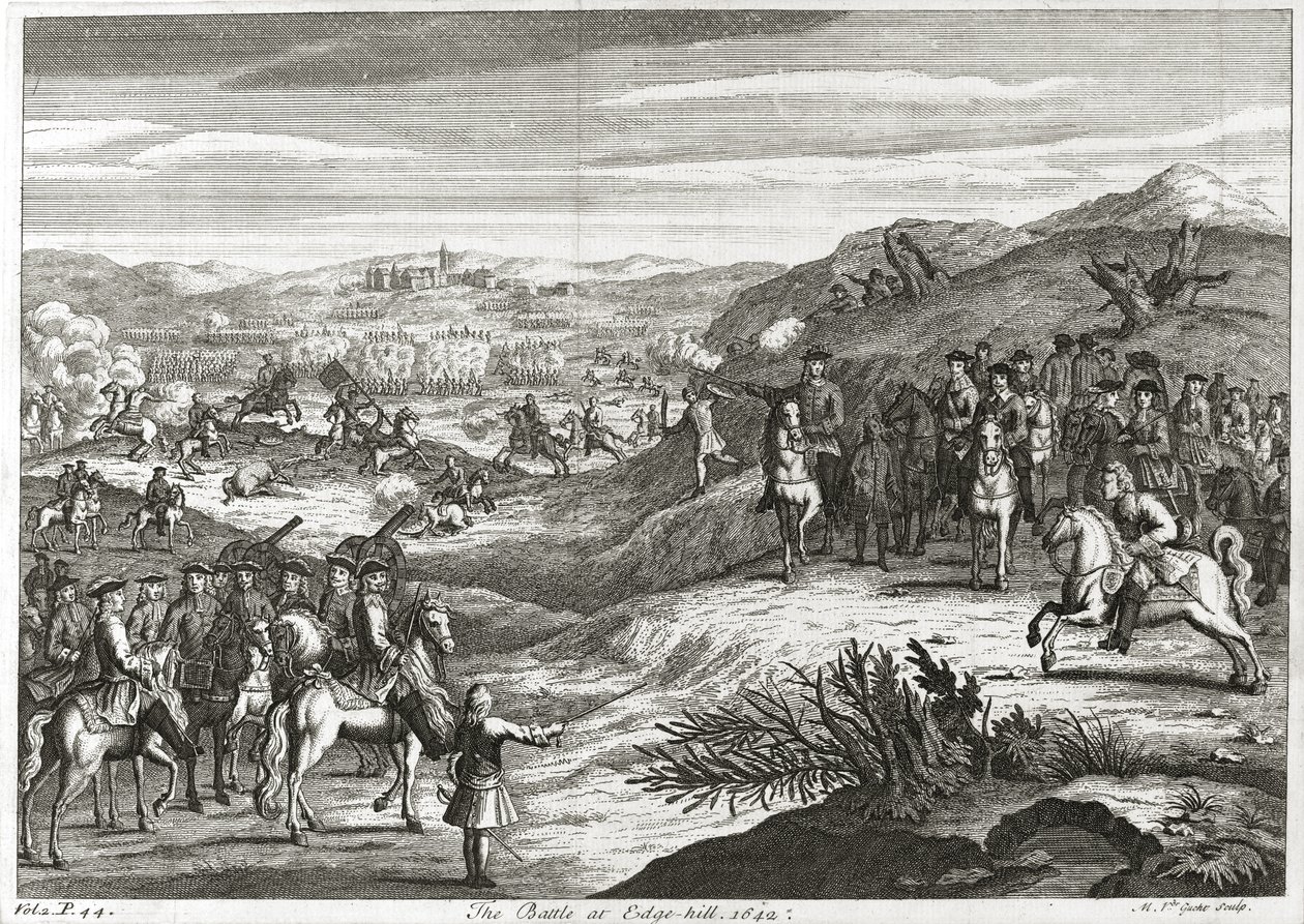 Slaget vid Edgehill 1642 av Michael van der Gucht