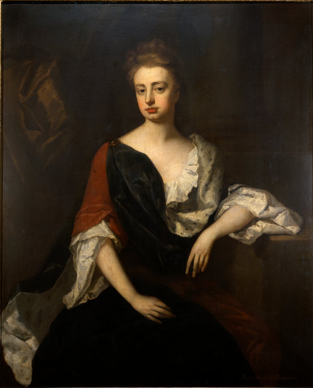 Porträtt av Rachel Russell, hertiginna av Devonshire, ca 1694-1700 (olja på duk) av Michael (attr. to) Dahl