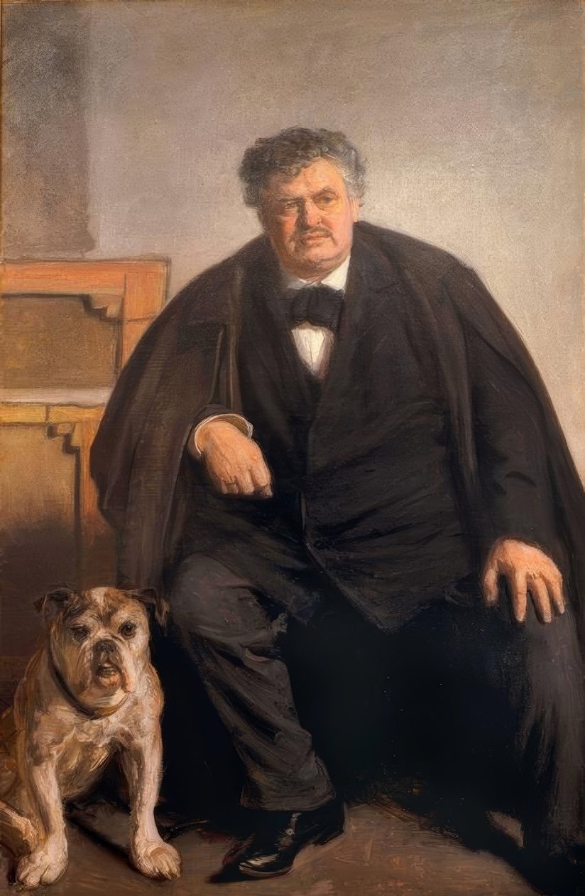 Målaren Carl Locher med Tiger av Michael Peter Ancher