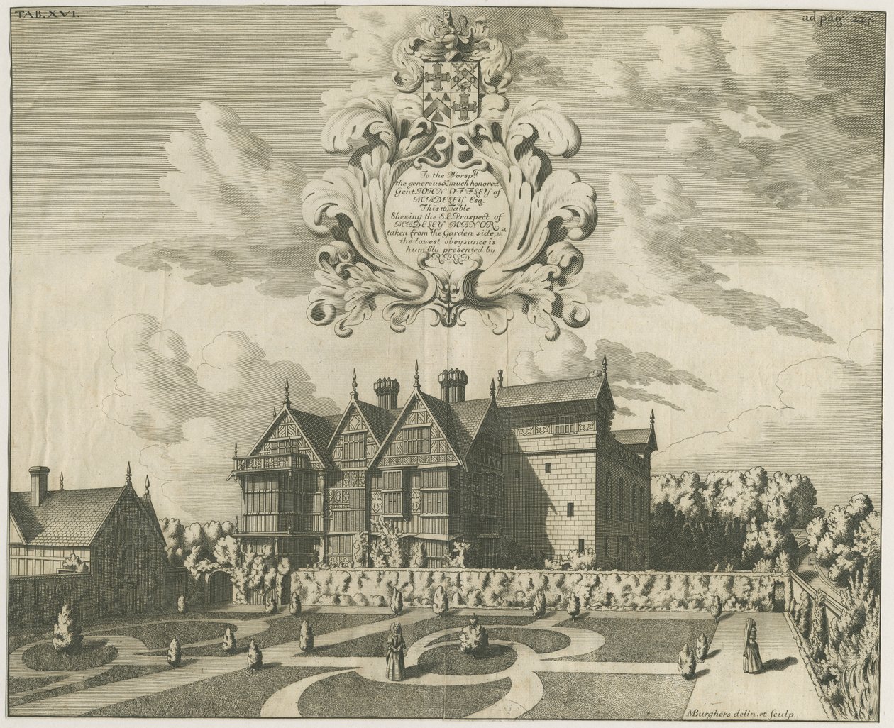 Madeley Manor House: gravyr, nd [c 1686] (tryck) av Michael Burghers