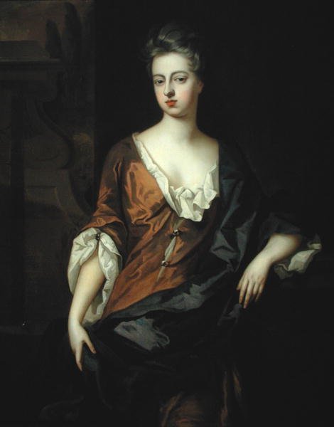 Porträtt av Rachel Russell (1674-1725) hertiginna av Devonshire (olja på duk) av Michael Dahl
