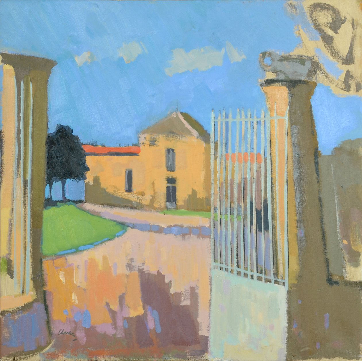 Bages, Frankrike, 2017 (olja på linne) av Michael G. Clark