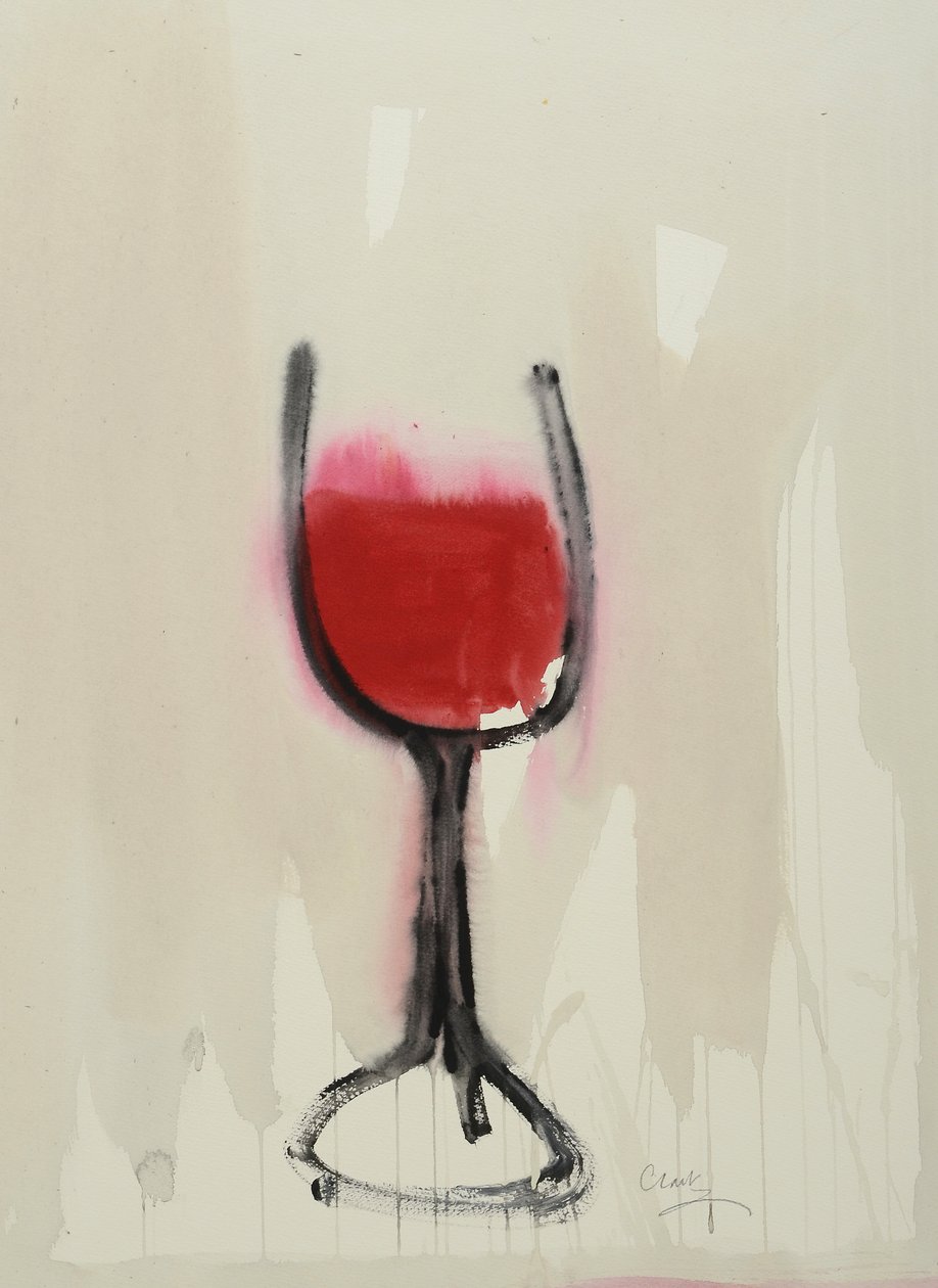 Claret, 2016 (akvarell på papper) av Michael G. Clark