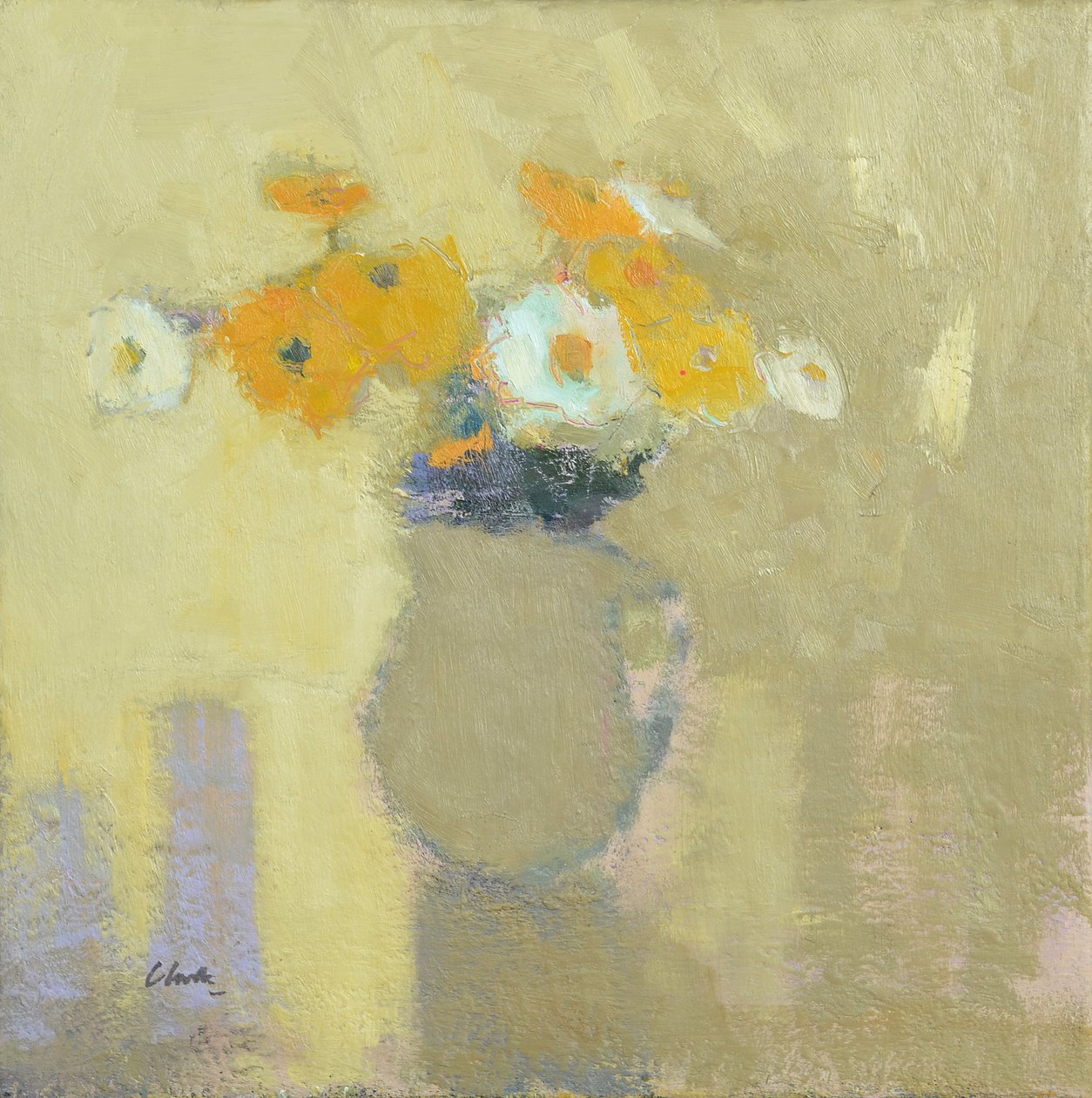 Blommor från den muromgärdade trädgården, 2014 (olja på linne) av Michael G. Clark