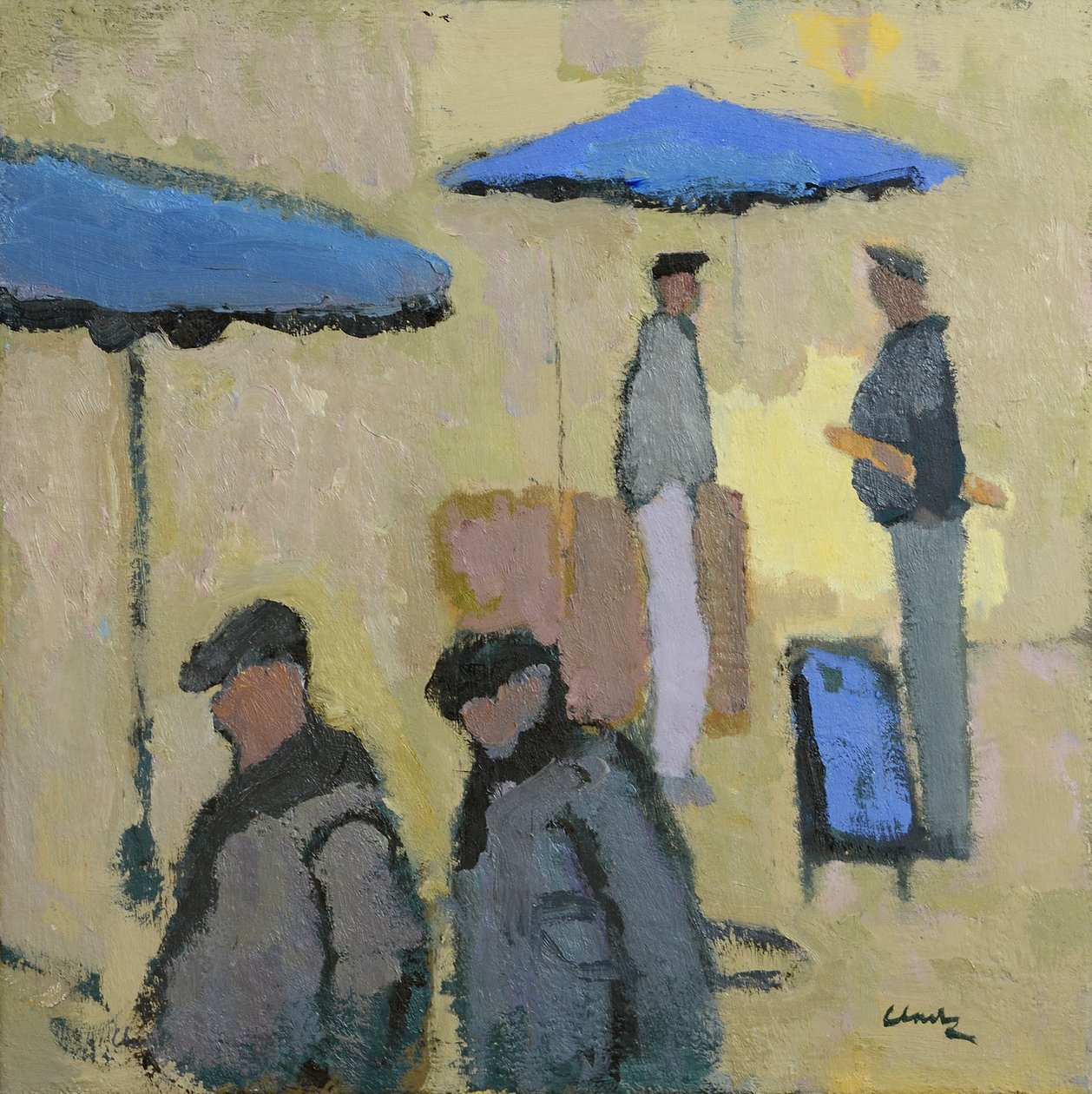 Tuesday is Market Day, 2016 (olja på linne) av Michael G. Clark