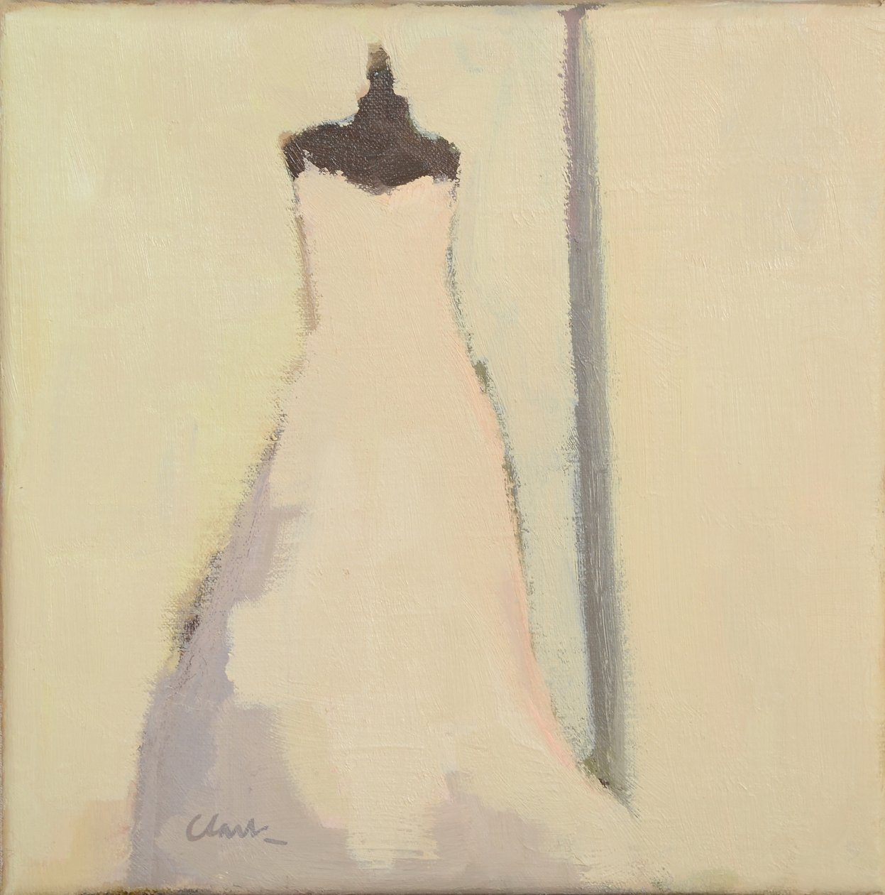 Bröllopsklänning, 2017 (olja på linne) av Michael G. Clark