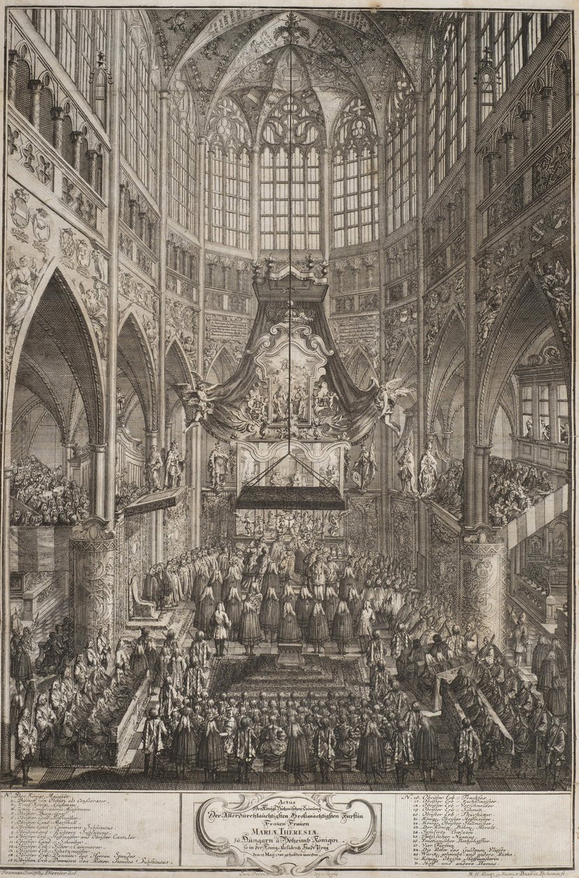 Maria Theresias kröning på Pragborgen, 1743. av Michael Heinrich Rentz