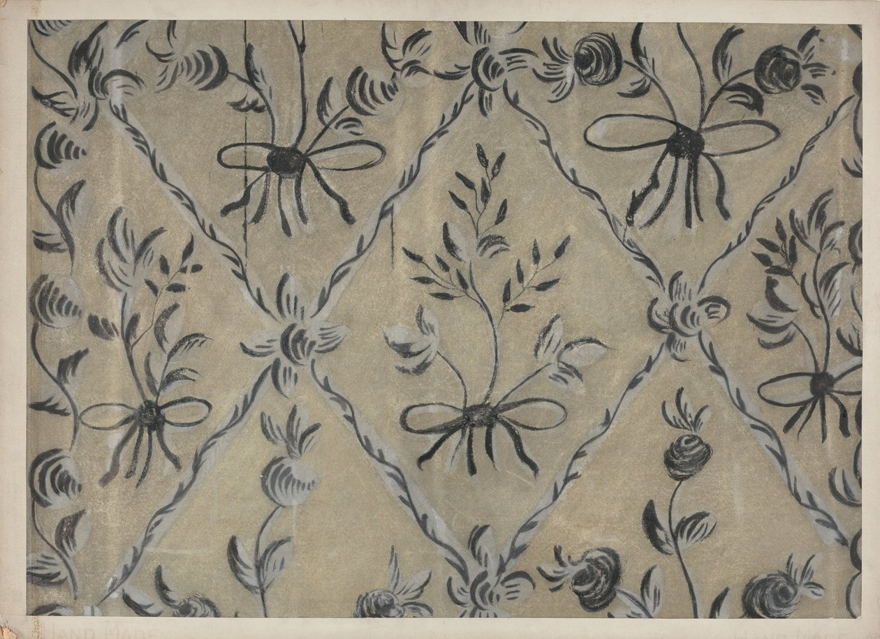 Fri handdekorerad vägg, ca. 1939. av Michael Lauretano