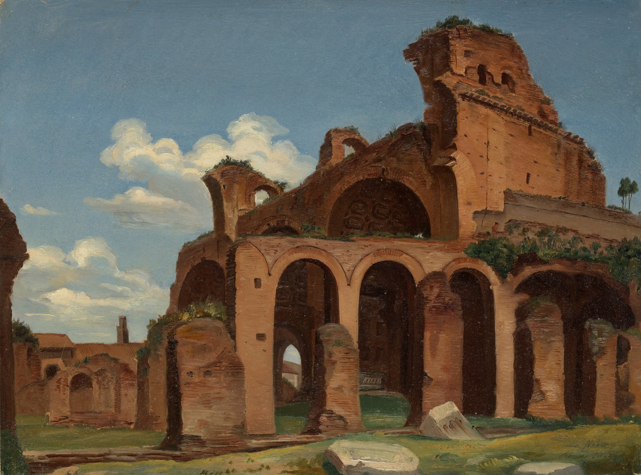 Konstantinbasilikan, Rom, 1830. av Michael Neher