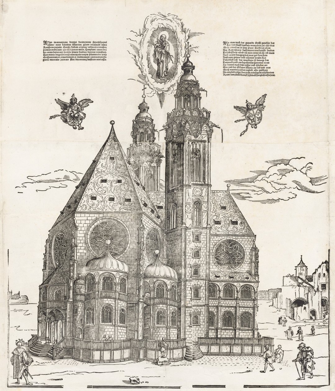 Den vackra jungfruns nya kyrka i Regensburg av Michael Ostendorfer