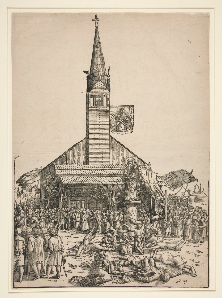 Pilgrimsfärden till den vackra jungfruns kyrka i Regensburg av Michael Ostendorfer