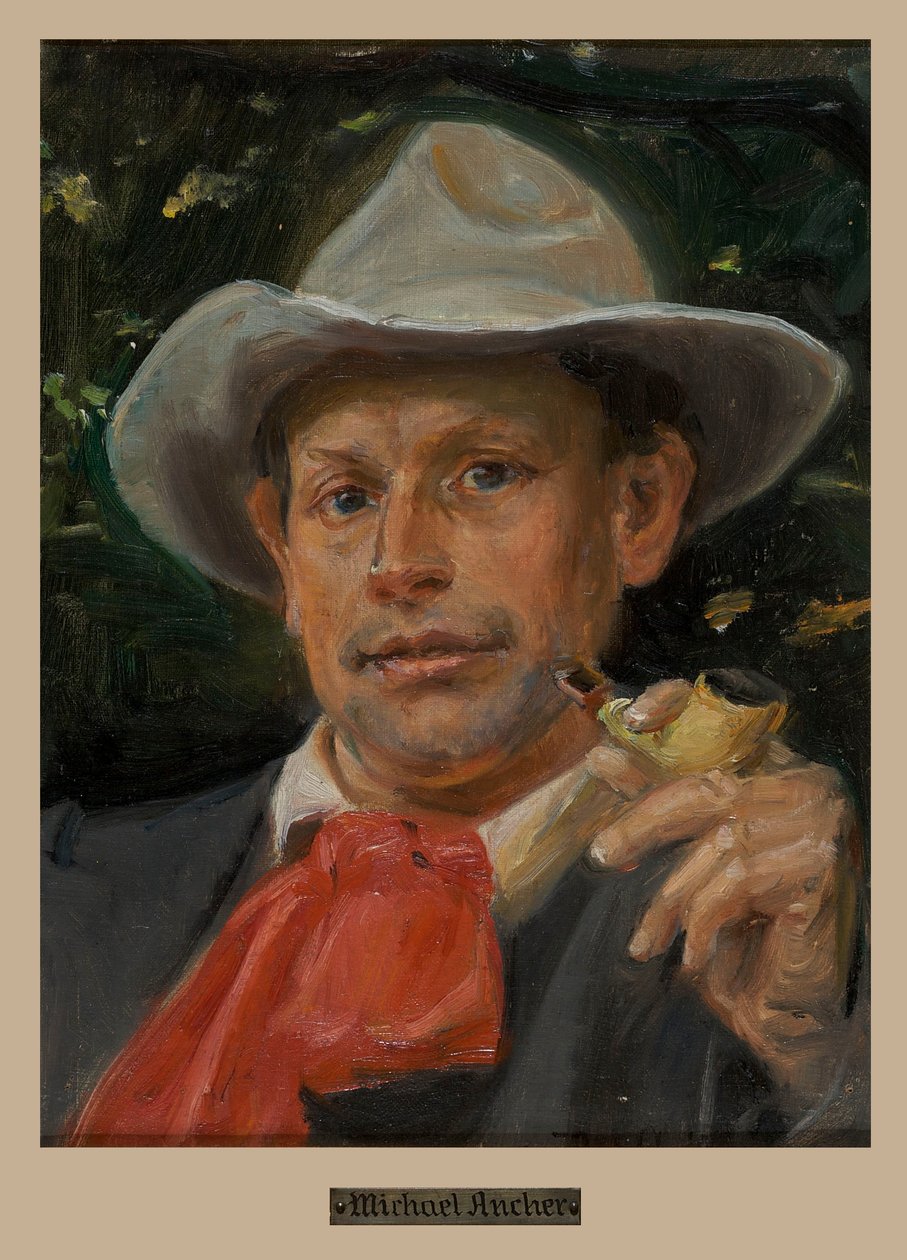 Porträtt av Martin Andersen Nexø av Michael Peter Ancher
