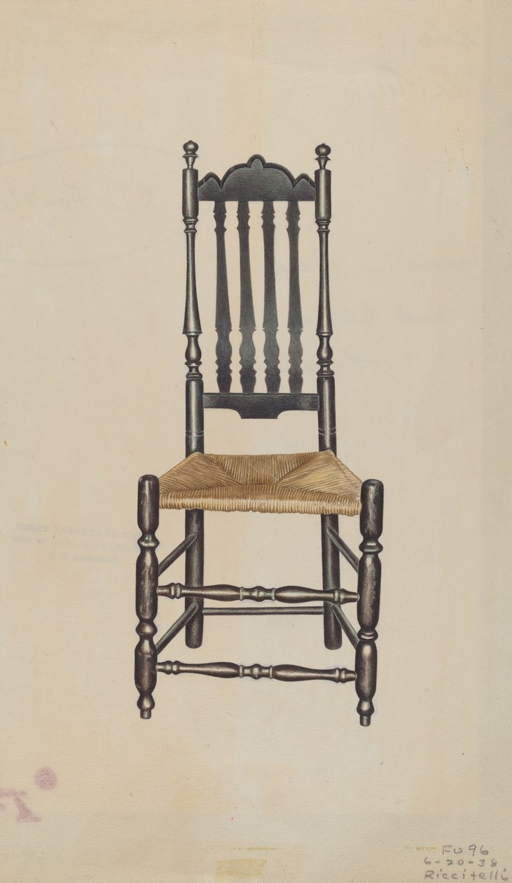 Ledstång baksida stol, 1938. av Michael Riccitelli