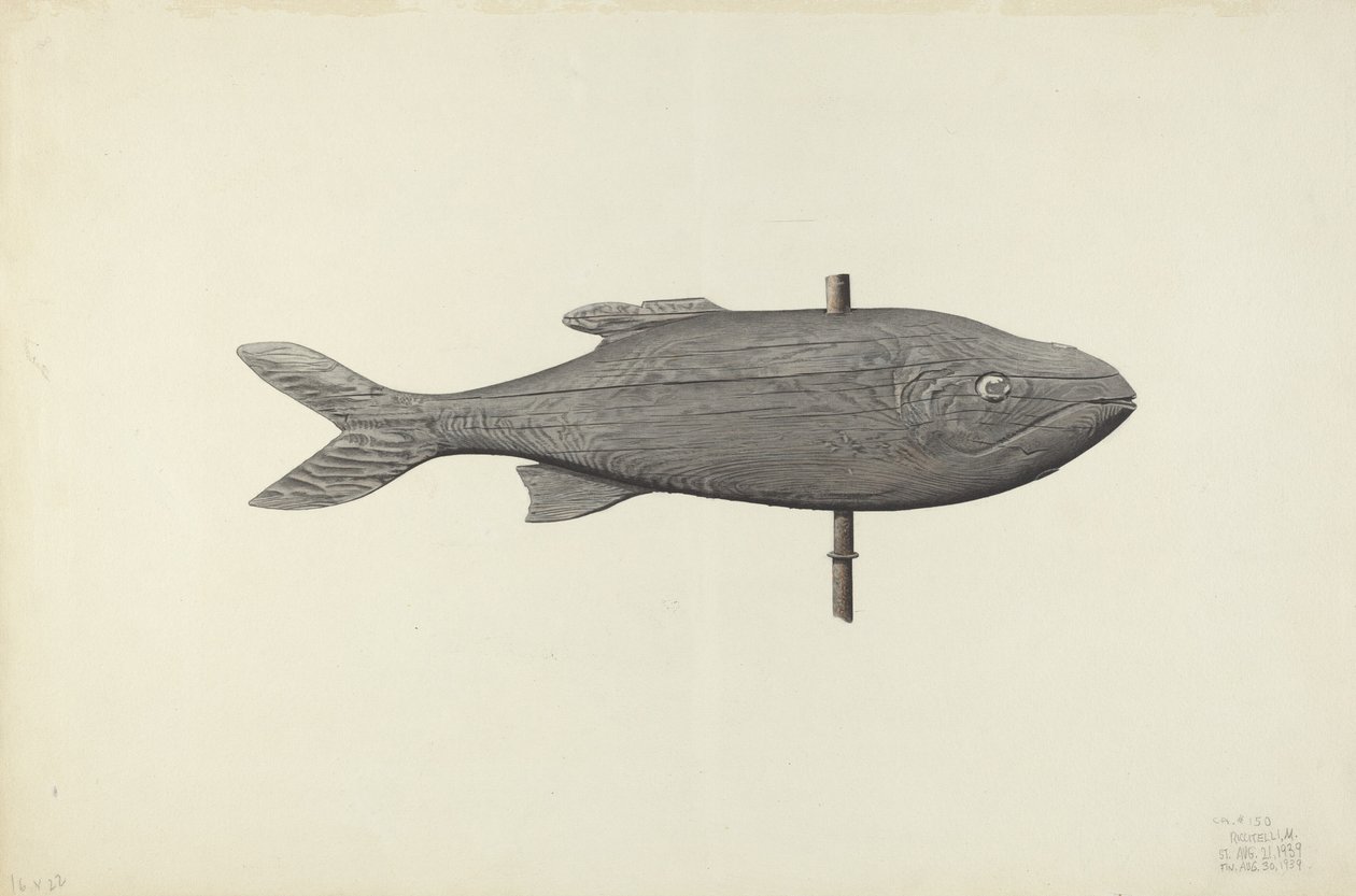 Fiskväderflöjel, 1939. av Michael Riccitelli