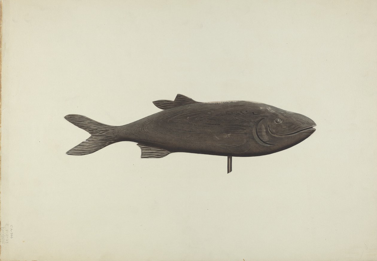 Fisk väderflöjel, ca. 1939. av Michael Riccitelli