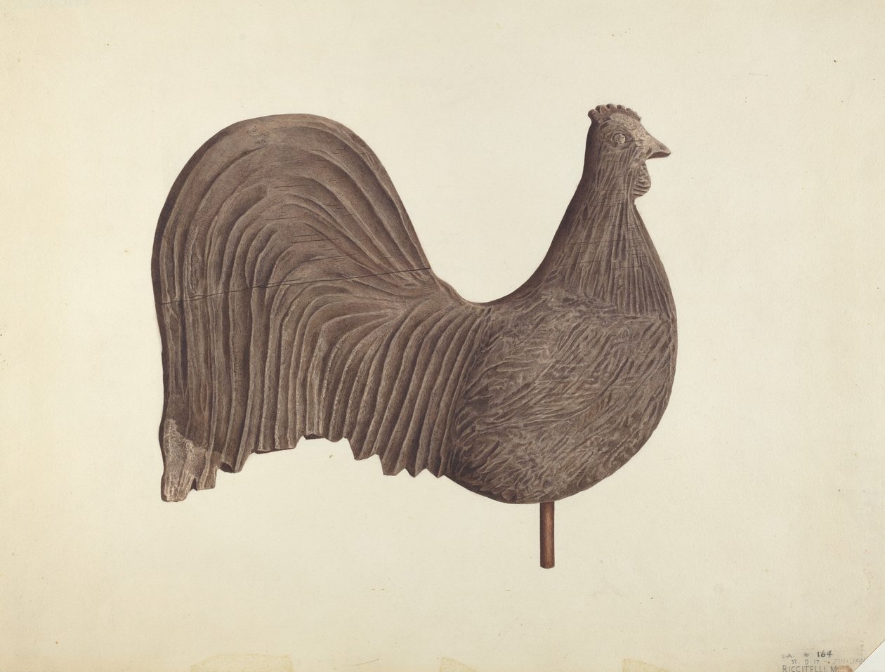 Rooster Weather Vane, troligen 1940. av Michael Riccitelli